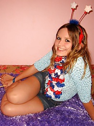 Very-Sexy.com presents: Cute teen masturbates pussy in fancy dress