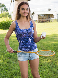 Very-Sexy.com presents: This hot busty babe shows every inch of her perfect body in the park with a great smile
