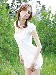 Very-Sexy.com presents: Timid teen girl comes to the nature and poses her beautiful body in front of the camera.