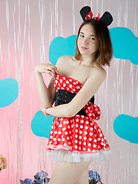Very-Sexy.com presents: Breathtaking slender chick got rid of innocent clothing quickly and spread those smooth legs while showing her moist areas.