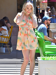 Very-Sexy.com presents: Slim american blonde Scarlett Hampton masturbates in a backyard