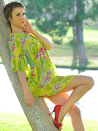 Very-Sexy.com presents: Beautiful american cutie Malena Morgan flaunts her sexy butt and plays with a vibrator outdoors