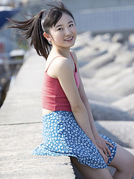 Very-Sexy.com presents: Asian teen Chisaki Morito demonstrates her tiny tits and demonstrates her exposed body outdoors